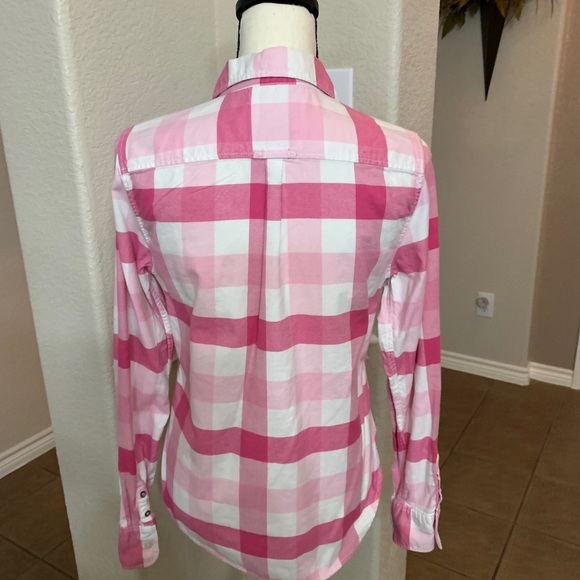 American Eagle Outfitters Pink/white plaid shirt - Picture 8 of 13